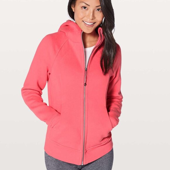 RARE LULULEMON SCUBA FULL ZIP PINK HOODIE SIZE 8 - Picture 1 of 5
